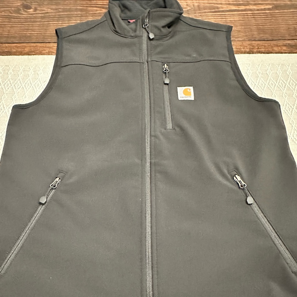 Carhartt Black Softshell Vest with Zippered Pockets